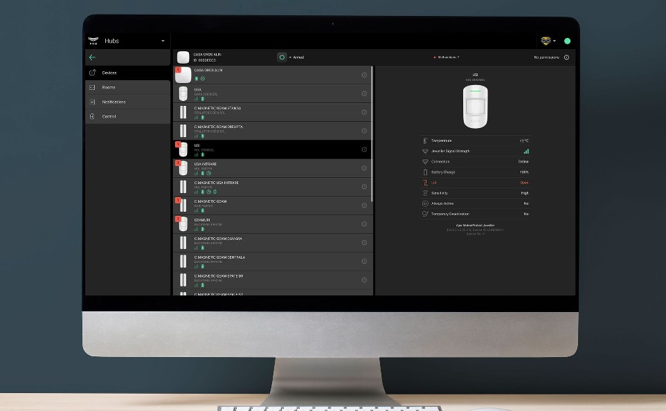 Cum se văd sistemele de alarmă wireless Ajax în centrul nostru de monitorizare din Cluj-Napoca